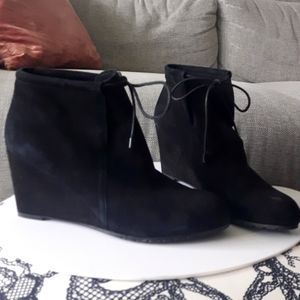 Easy Spirit Wedge Ankle Boots 7.5 Black